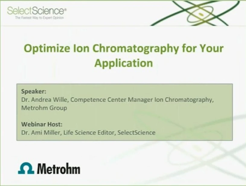 Metrohm: Ion chromatography for multiple applications