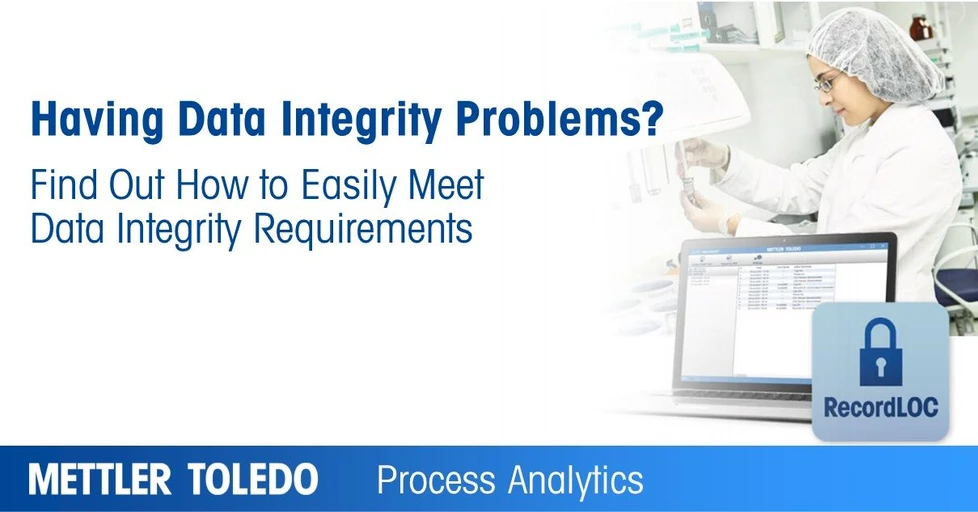 Mettler-Toledo: Data Integrity Requirements For Process Instrumentation