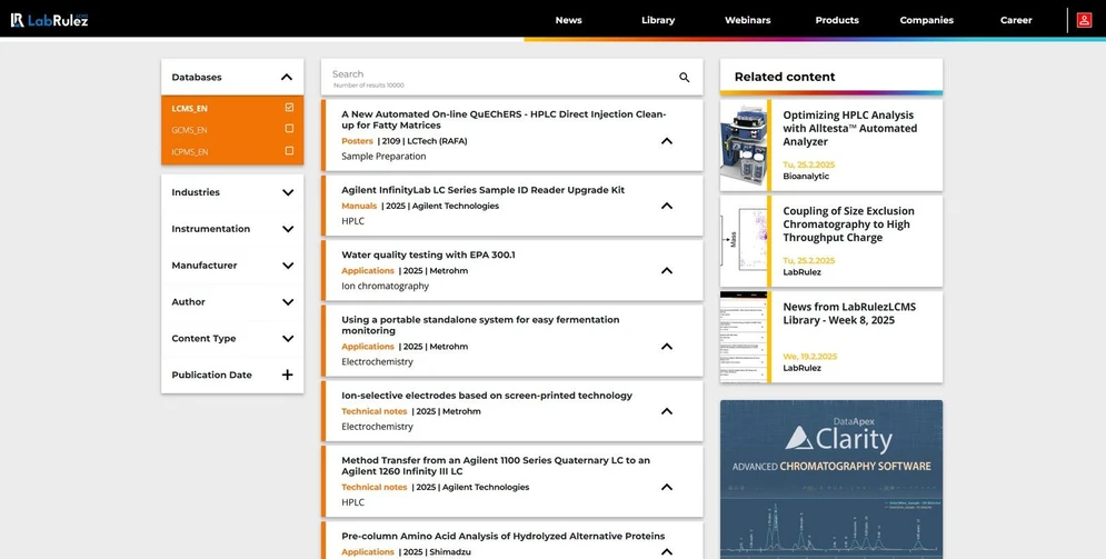 <p>LabRulez: News from LabRulezLCMS Library - Week 9, 2025</p>