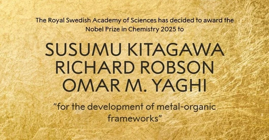 The Nobel Prize in Chemistry 2025 (live)