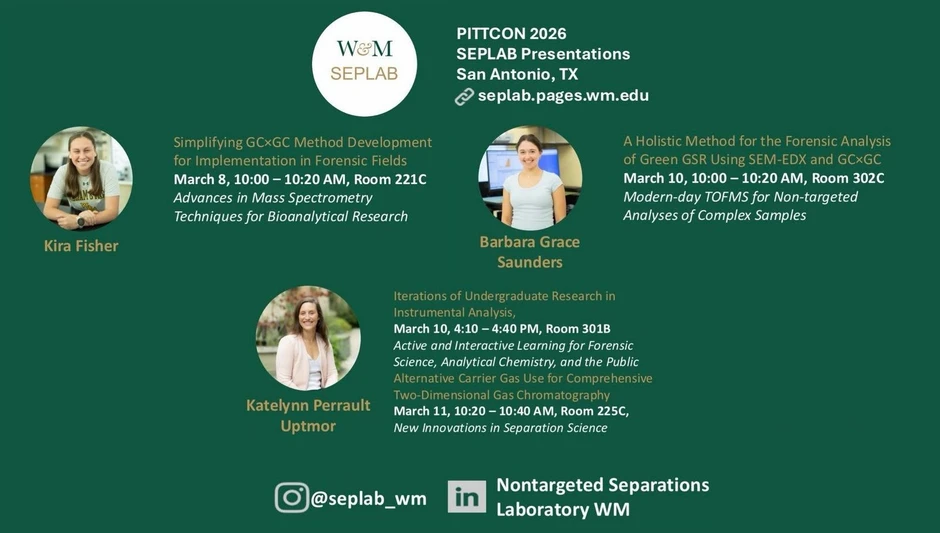 Nontargeted Separations Laboratory W&M at Pittcon 2026