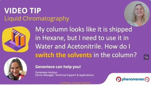 Solvent Switching in Liquid Chromatography Columns: How to Change Column Solvents Safely