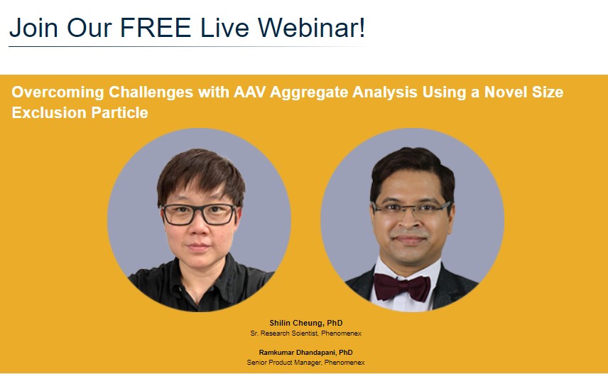 Phenomenex: Overcoming Challenges with AAV Aggregate Analysis Using a Novel Size Exclusion Particle