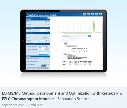 LC-MS/MS Method Development and Optimization with Restek’s Pro EZLC Chromatogram Modeler