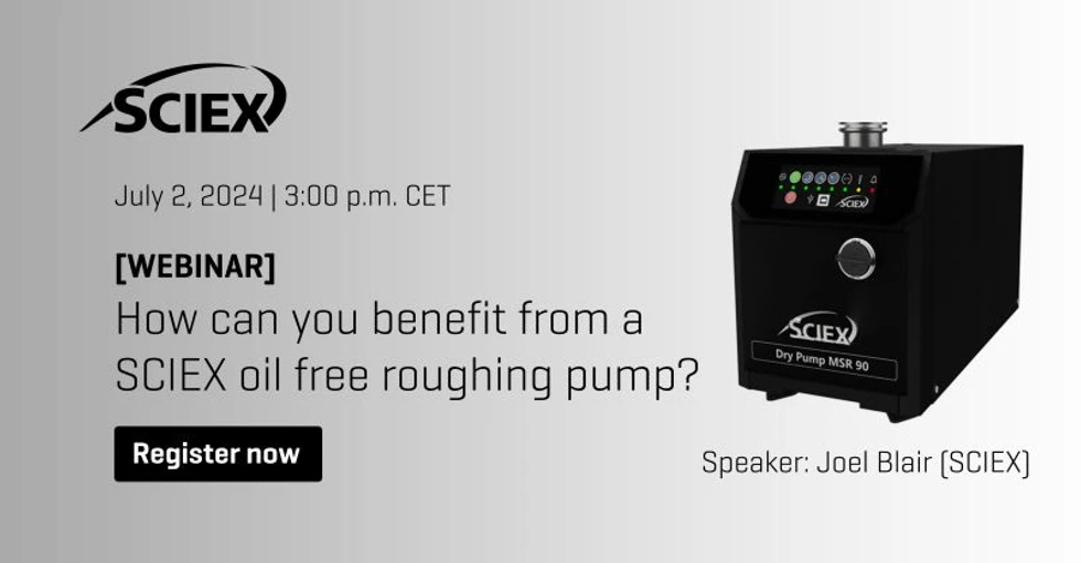 SCIEX: How can you benefit from a SCIEX oil free roughing pump?
