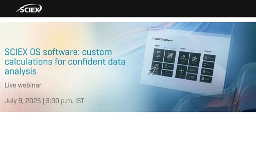 SCIEX OS software: custom calculations for confident data analysis