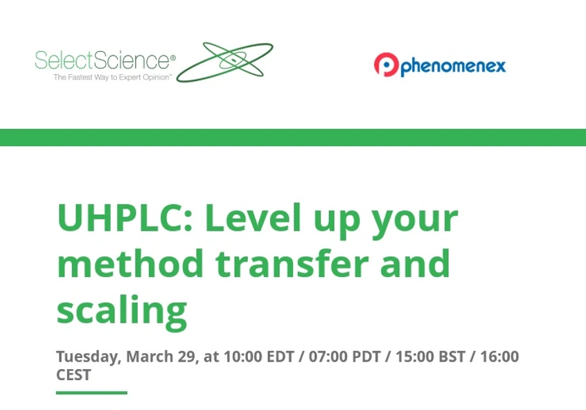 SelectScience: UHPLC: Level up your method transfer and scaling