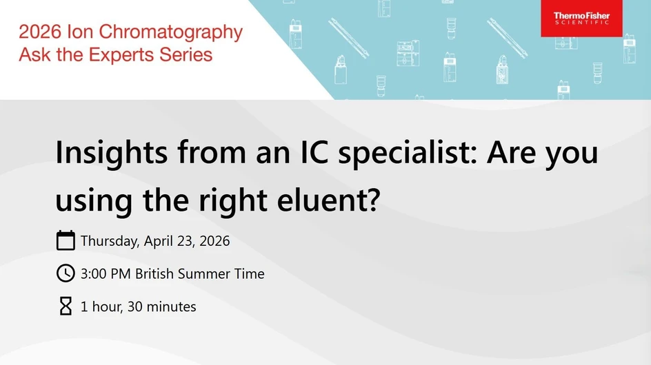 Thermo Fisher Scientific: Insights from an IC specialist: Are you using the right eluent?