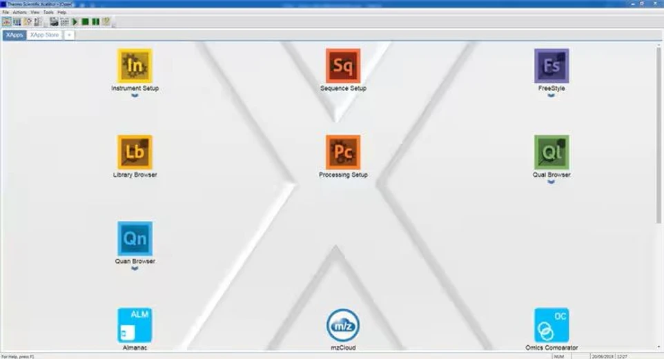 Thermo Scientific™ Xcalibur™ Software: The customizable landing page (or Roadmap View).