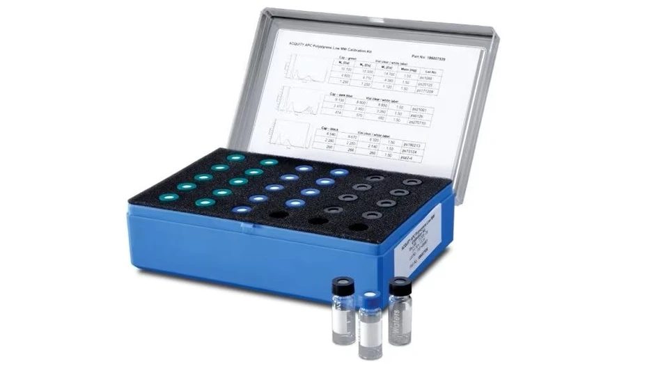 Waters ACQUITY Advanced Polymer Chromatography (APC) Calibration Standards Kits: The ACQUITY Advanced Polymer Chromatography (APC) Calibration Standards are available in polystyrene and polymethylmethacrylate configured into Low, Middle, and High Molecular Weight Calibration Kits.