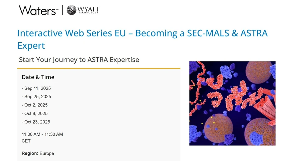 Waters Corporation: Interactive Web Series EU – Becoming a SEC-MALS & ASTRA Expert