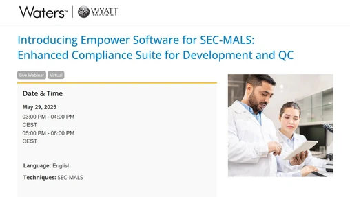 Introducing Empower Software for SEC-MALS: Enhanced Compliance Suite for Development and QC