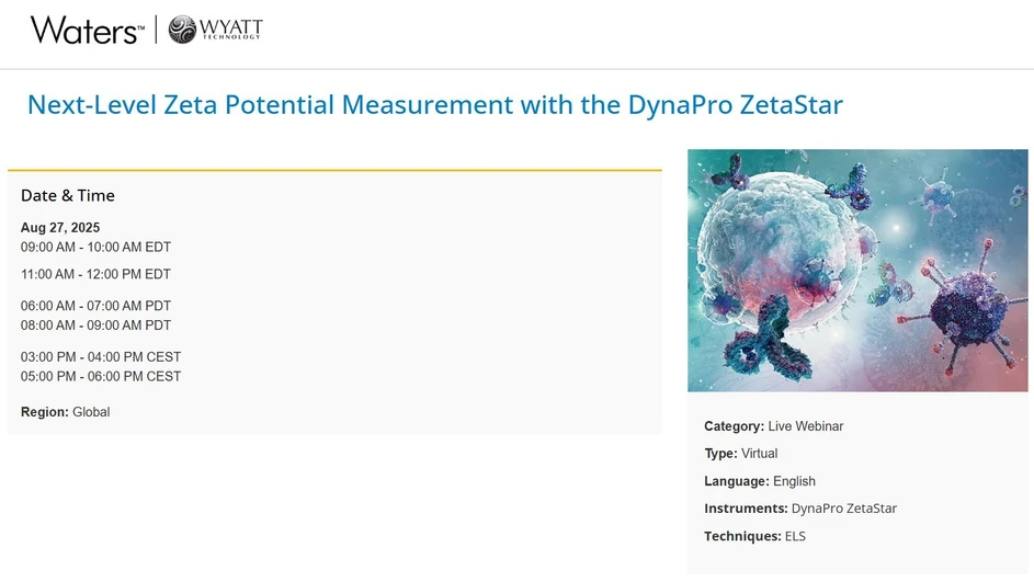 Waters Corporation: Next-Level Zeta Potential Measurement with the DynaPro ZetaStar