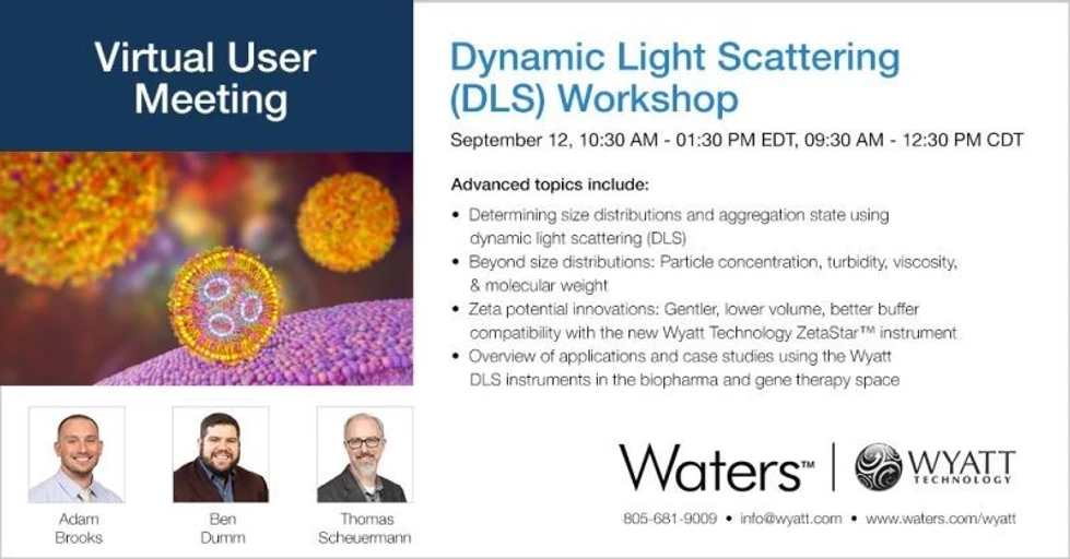 Waters Corporation: Midwest Virtual Dynamic Light Scattering (DLS) Workshop