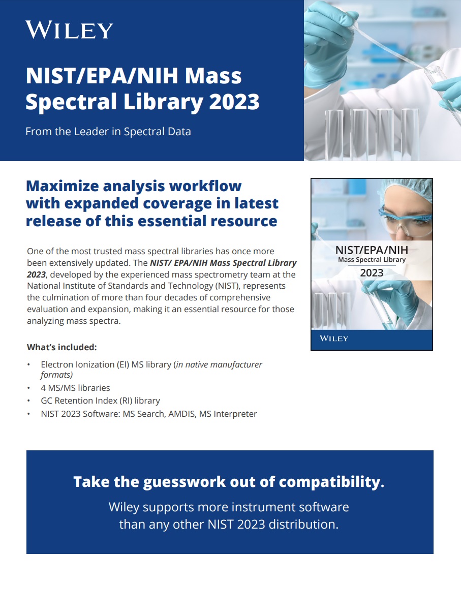 Wiley NIST/EPA/NIH Mass Spectral Library 2023