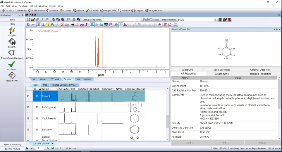 Wiley: Wiley KnowItAll Analytical Edition Software