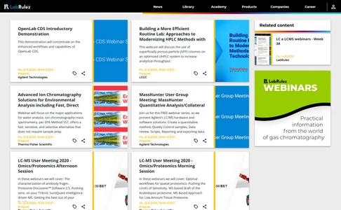 LC and LCMS webinars - Week 39